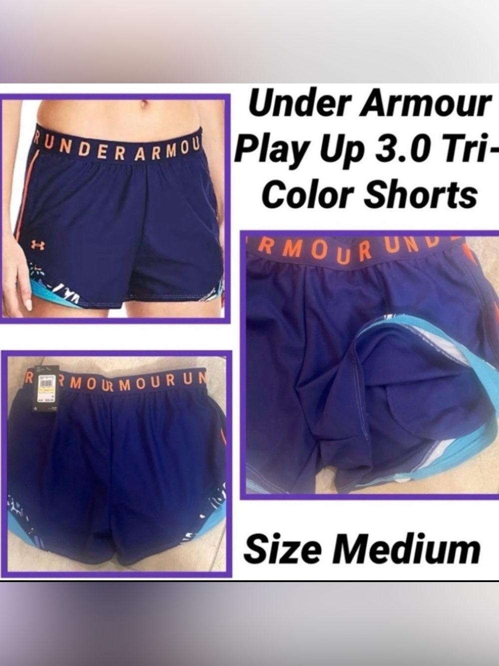 Under Armour Play Up 3.0 Tri-Color Shorts